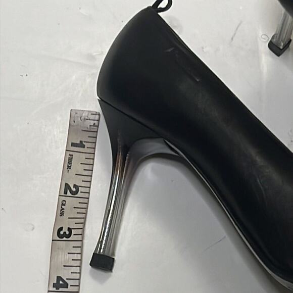 CHANEL OPEN TOE LEATHER PUMPS SIZE 38 - Picture 3 of 10